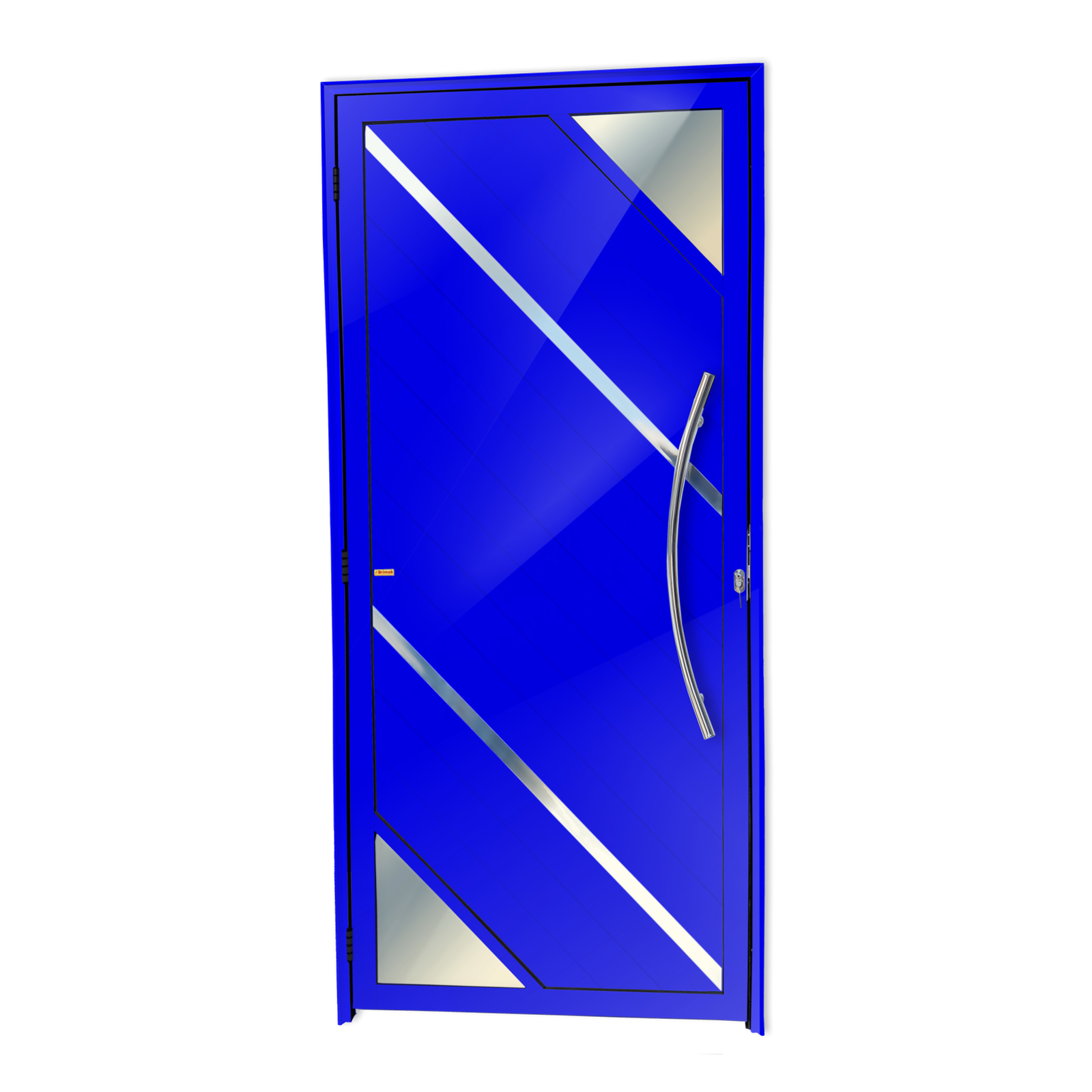 Porta de Alumínio Oasis c/Puxador Linha Super-25 azul