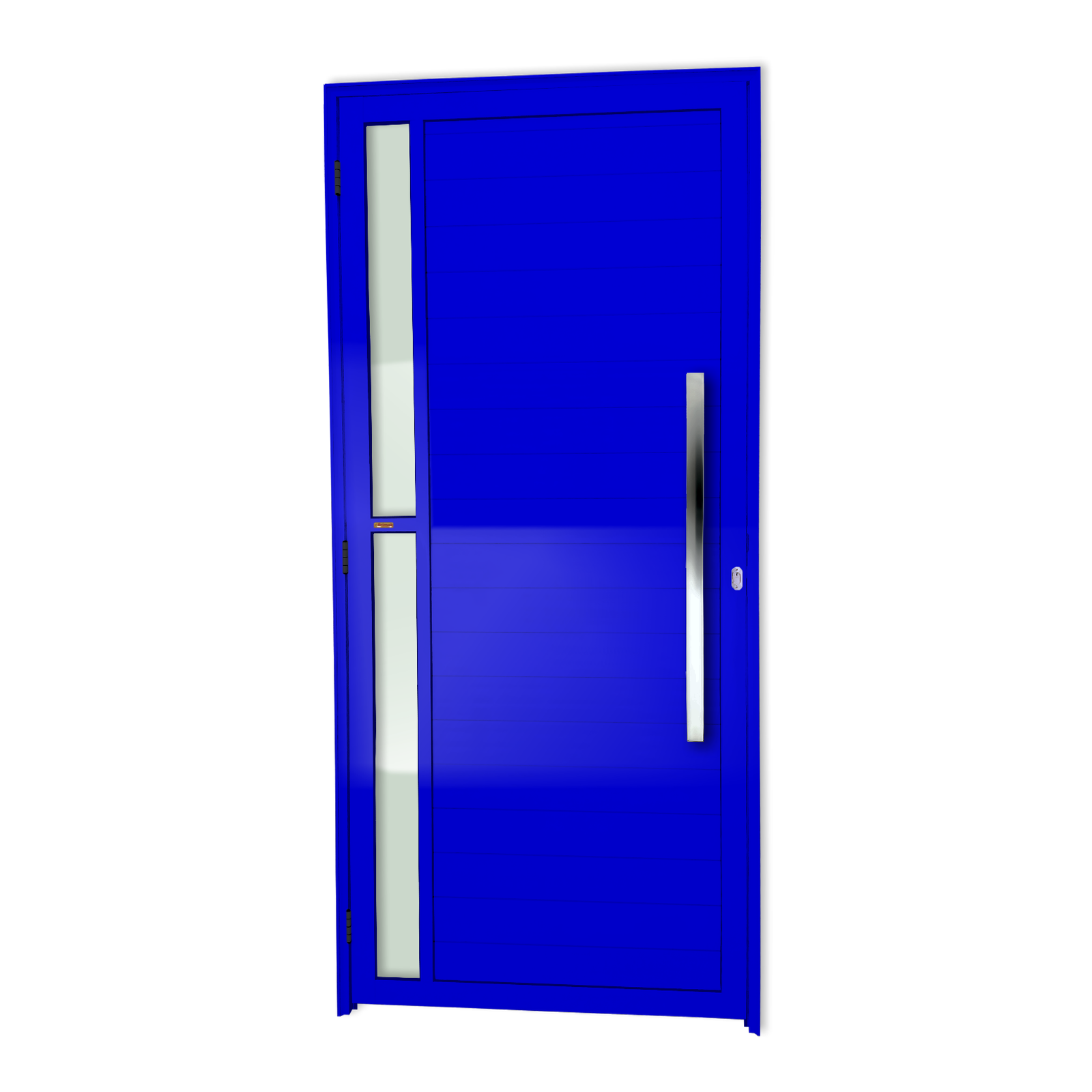 Porta de Alumínio Visione c/Puxador Linha Super-25 azul