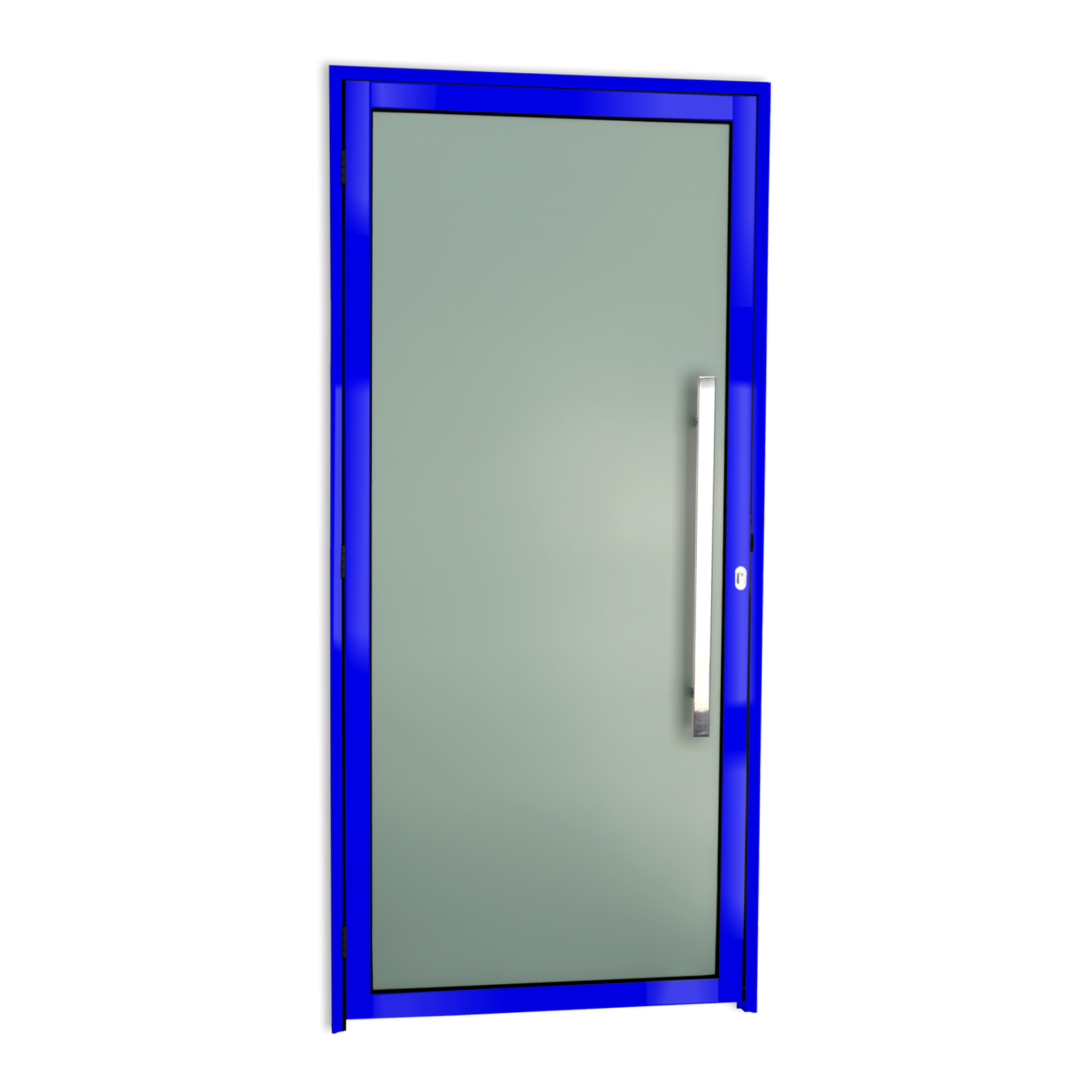 Porta de Alumínio Murano c/Puxador Linha Super-25 azul