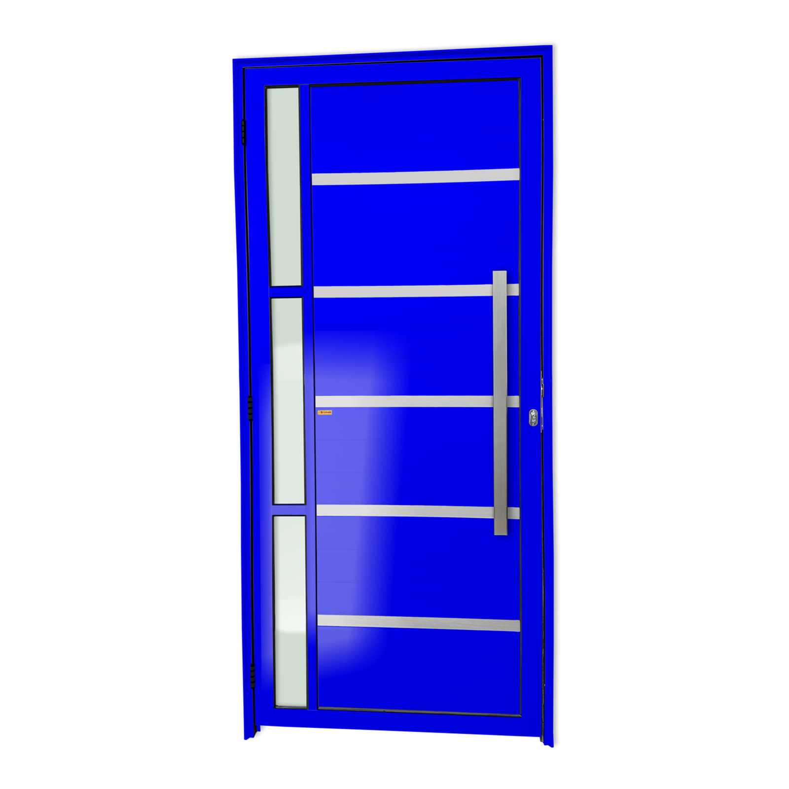 Porta de Alumínio Miraggio c/Puxador Linha Super-25 azul
