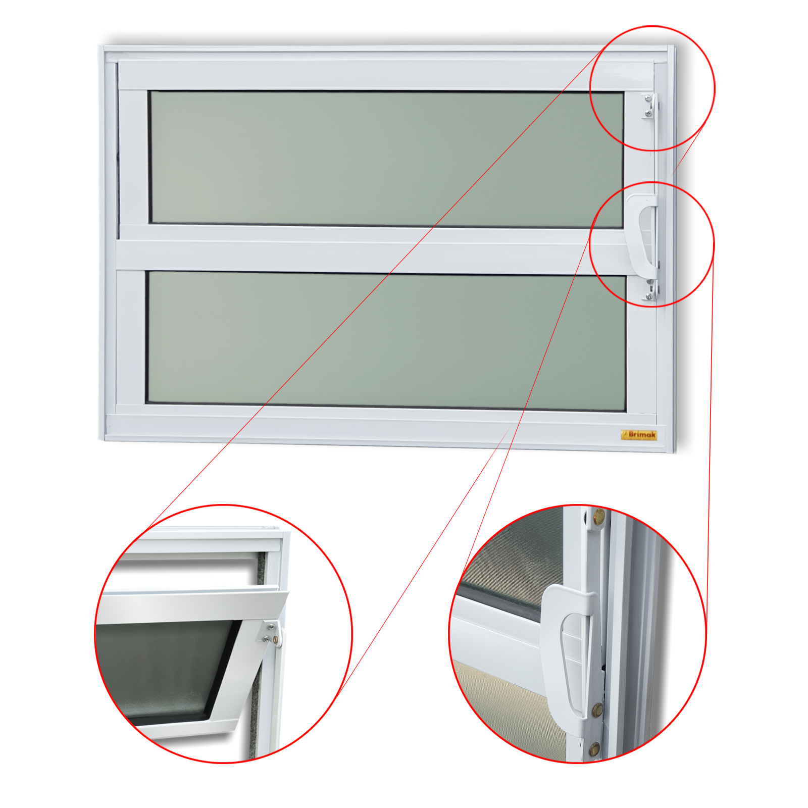 Basculante de Alumínio Elite 1 seção (1F+1M) branco