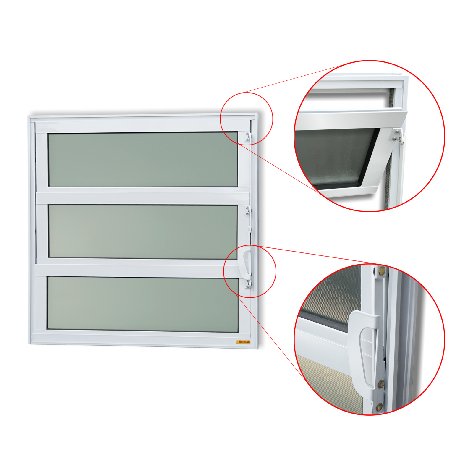 Basculante de Alumínio Elite 1 seção (1F+2M) branco