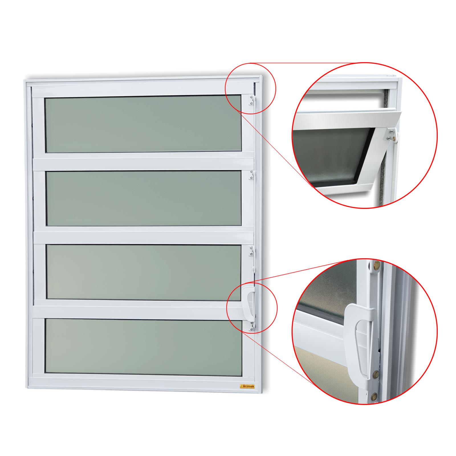 Basculante de Alumínio Elite 1 seção (1F+3M) branco