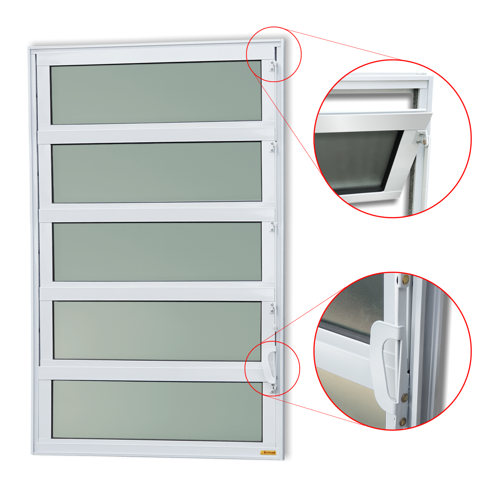 Basculante de Alumínio Elite 1 seção (1F+4M) branco