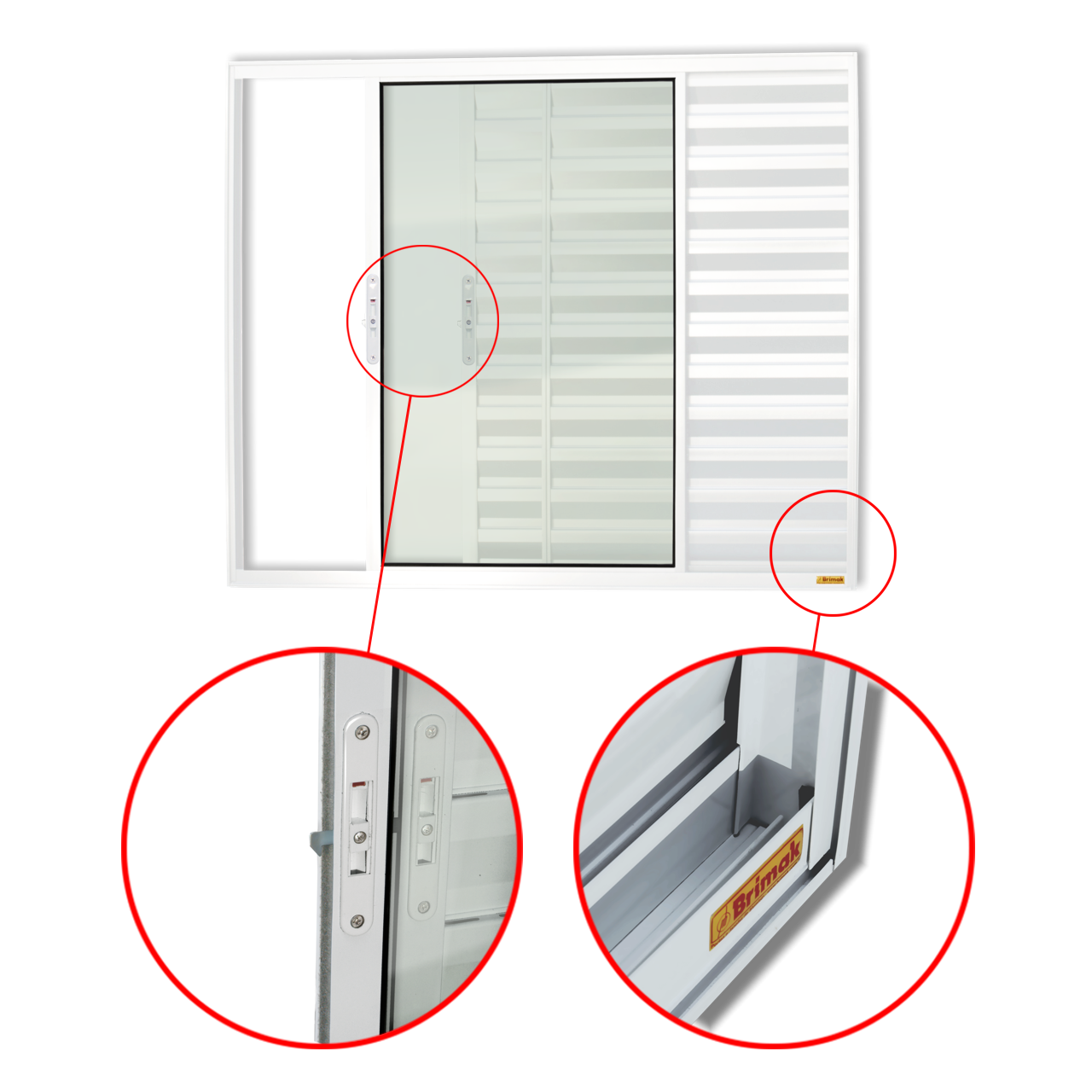 Veneziana de Alumínio 3 Folhas branco