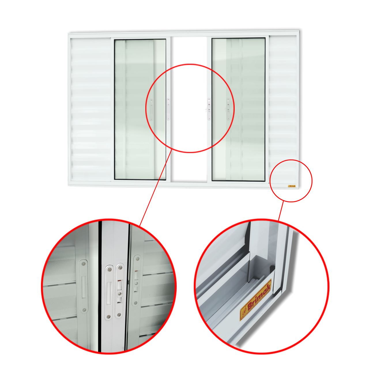 Veneziana de Alumínio 6 Folhas branco