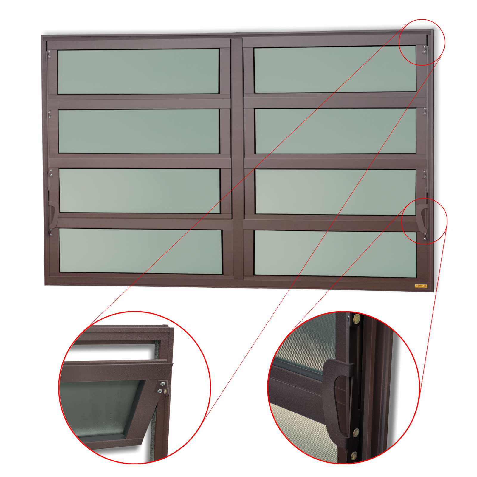 Basculante de Alumínio Elite 2 seções (2F+6M) corten