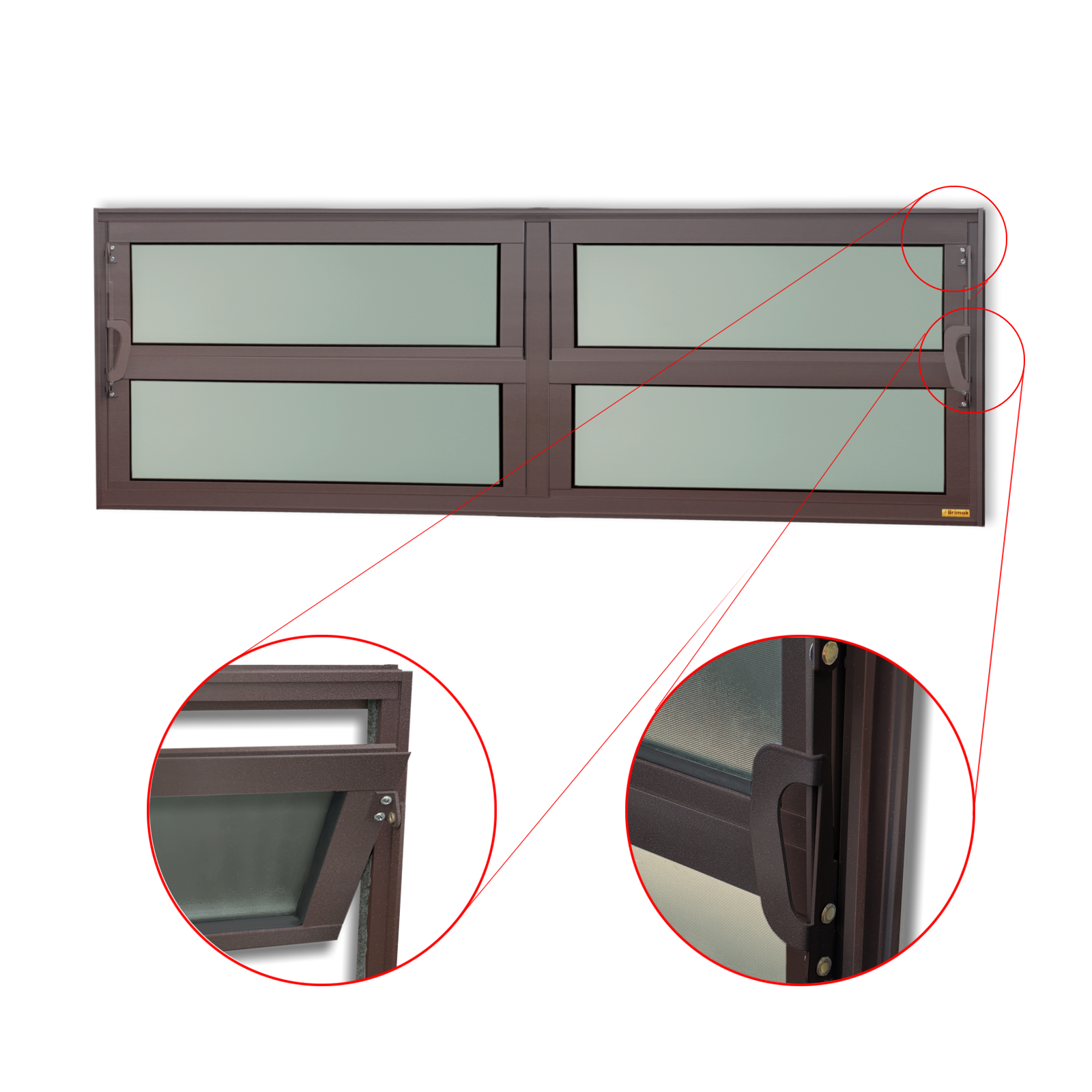 Basculante de Alumínio Elite 2 seções (2F+2M) corten