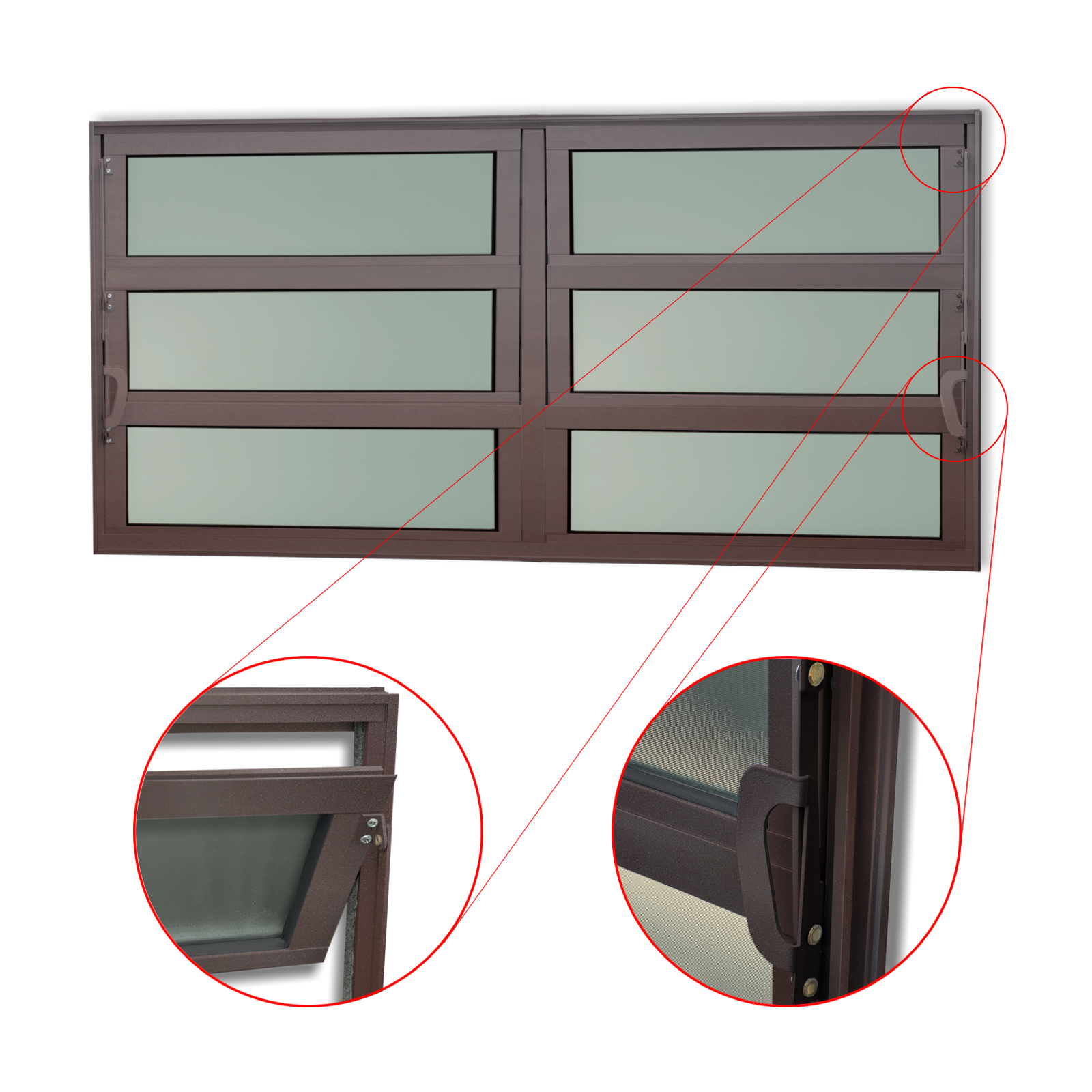 Basculante de Alumínio Elite 2 seções (2F+4M) corten