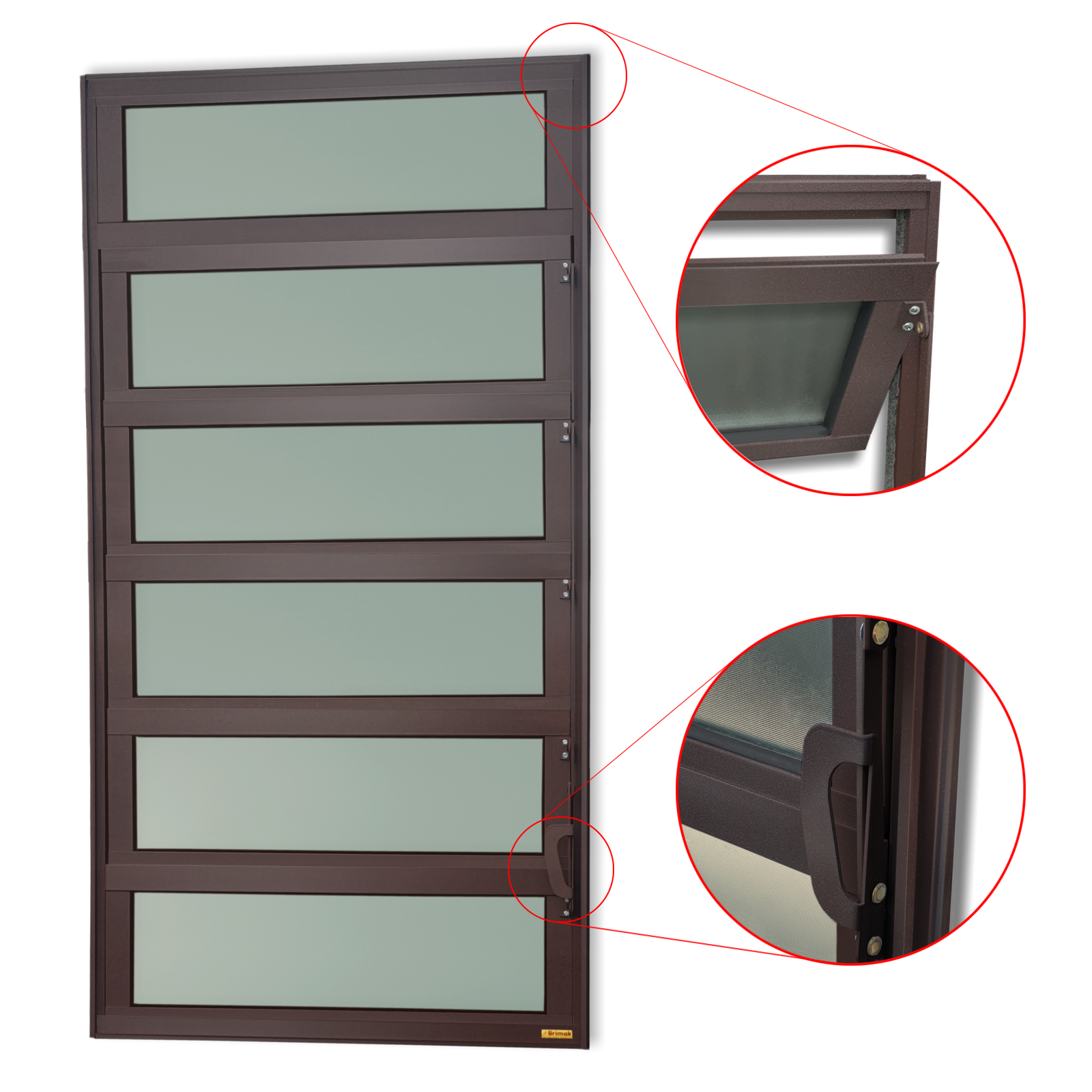 Basculante de Alumínio Elite 1 seção (2F+4M) corten