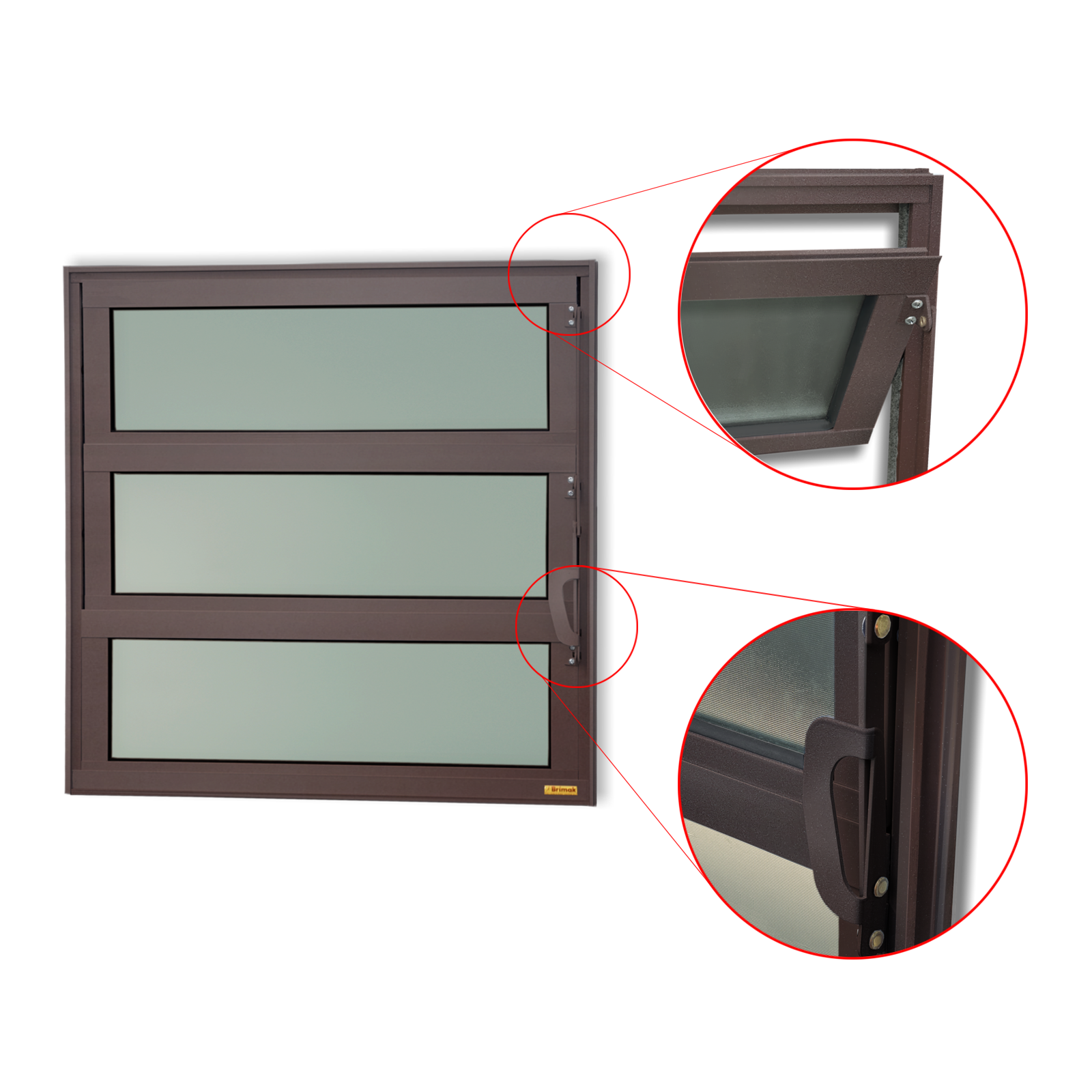 Basculante de Alumínio Elite 1 seção (1F+2M) corten