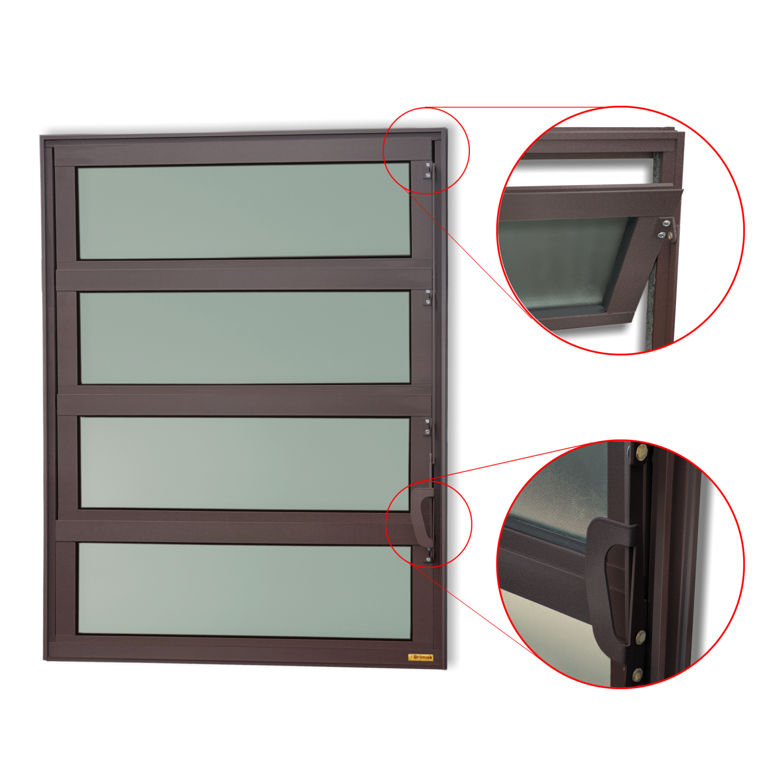 Basculante de Alumínio Elite 1 seção (1F+3M) corten