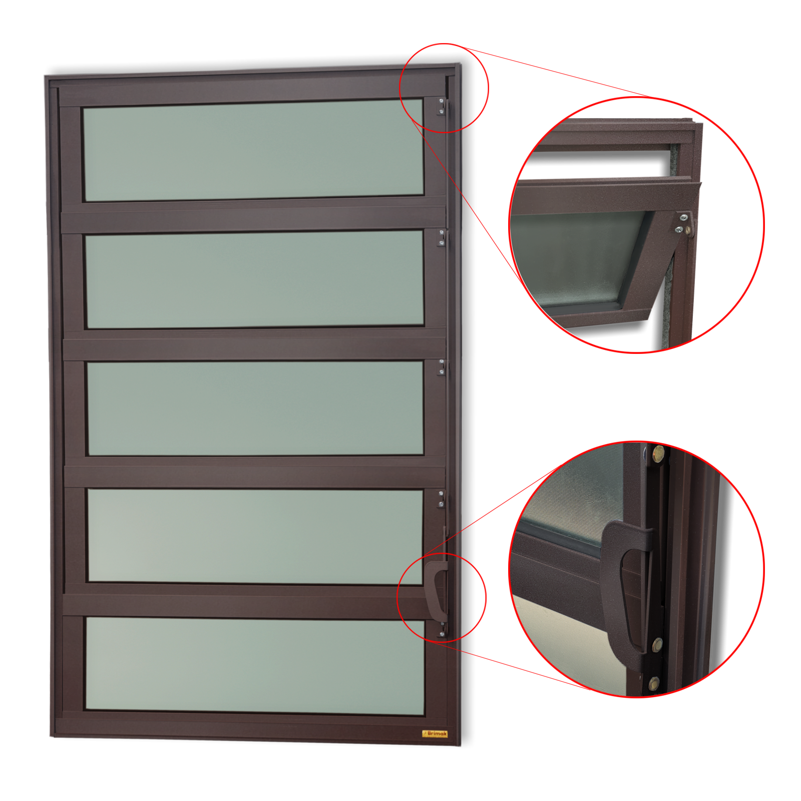 Basculante de Alumínio Elite 1 seção (1F+4M) corten