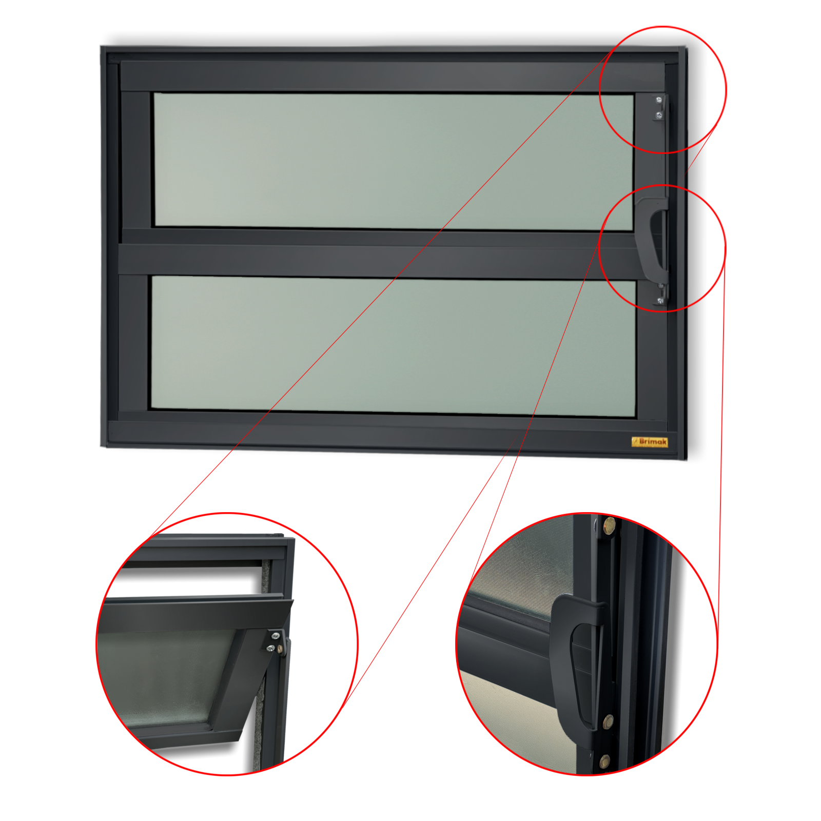 Basculante de Alumínio Elite 1 seção (1F+1M) preto
