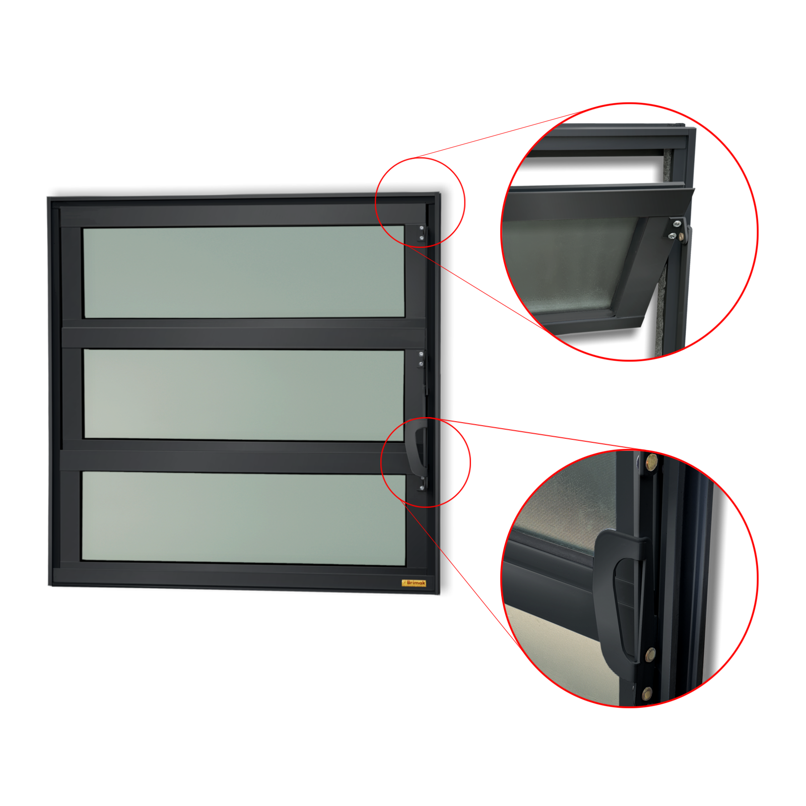 Basculante de Alumínio Elite 1 seção (1F+2M) preto