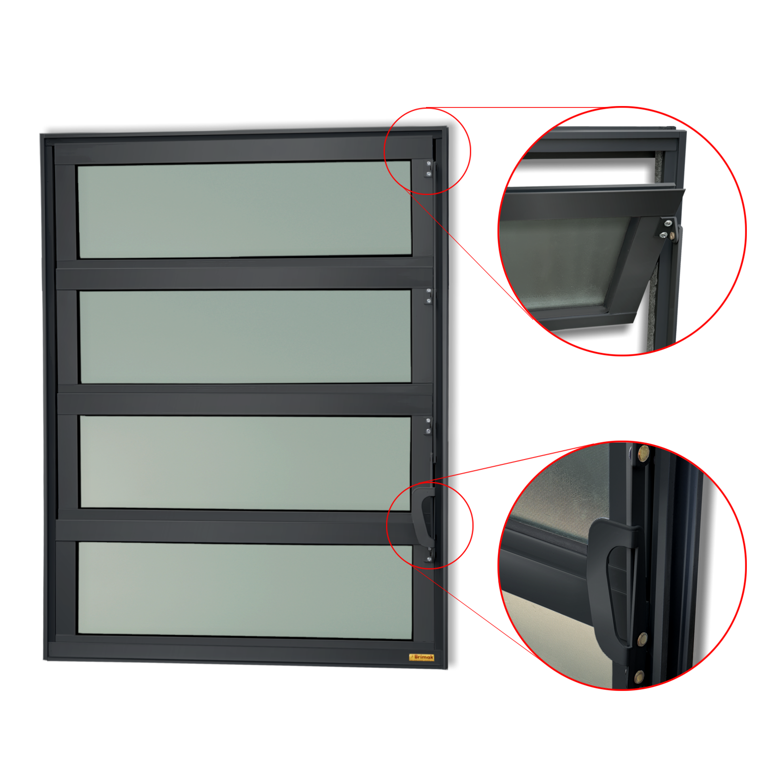 Basculante de Alumínio Elite 1 seção (1F+3M) preto