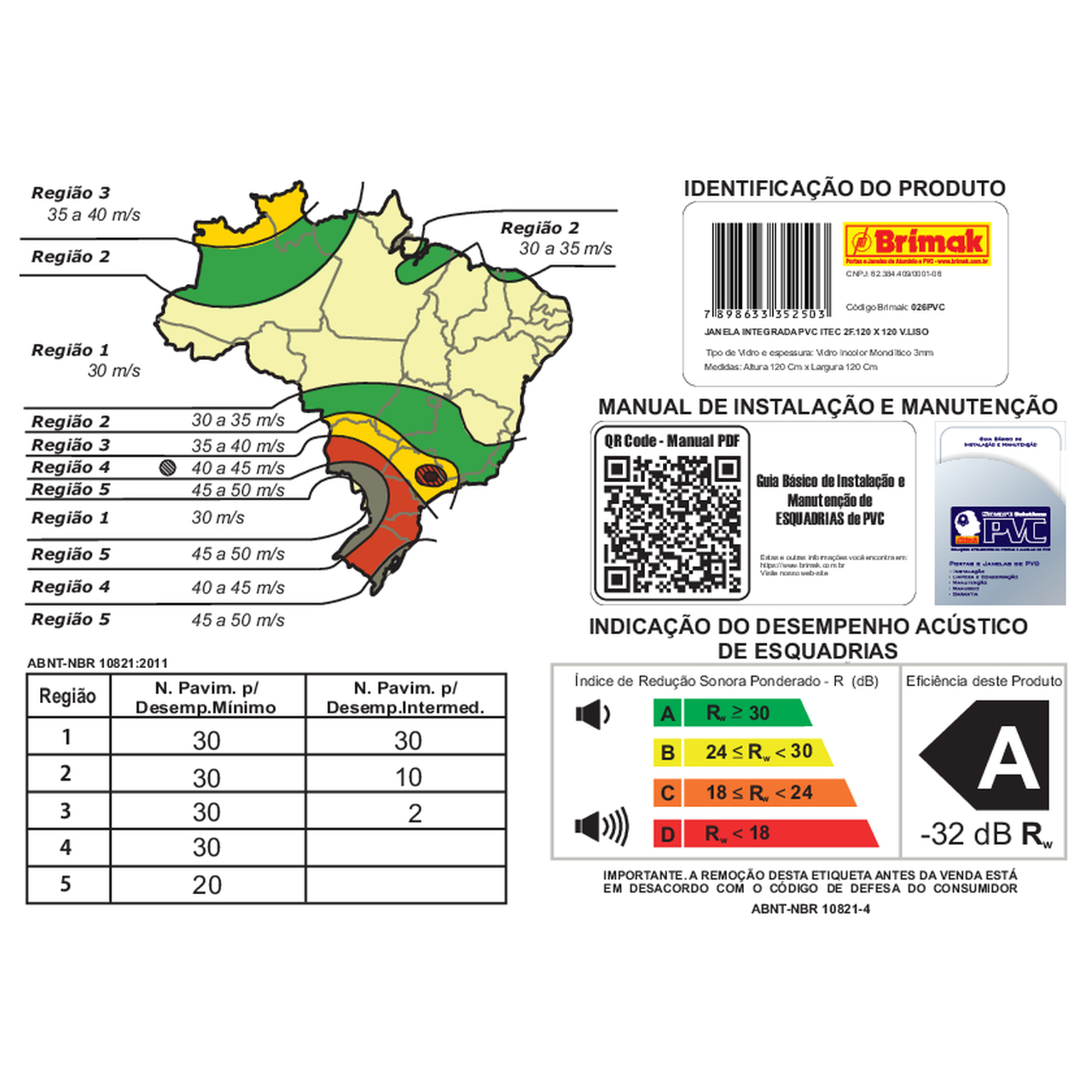 Janela Integrada de PVC 2 Folhas 