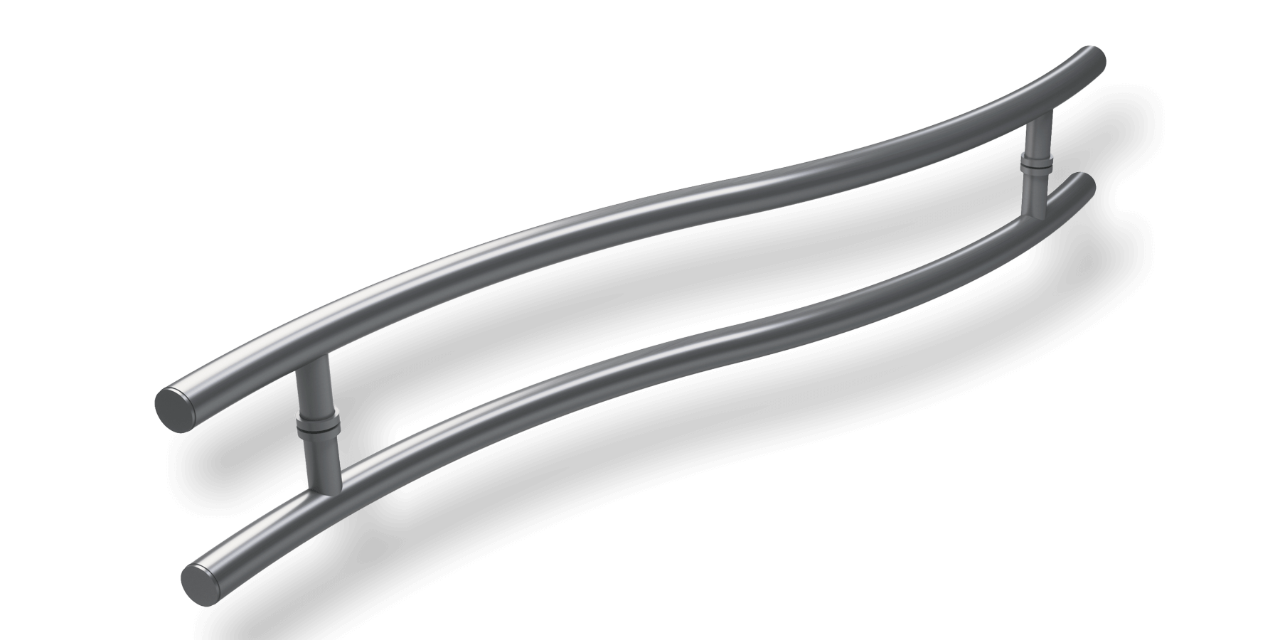 Puxador de alumínio modelo Sydney Escovado