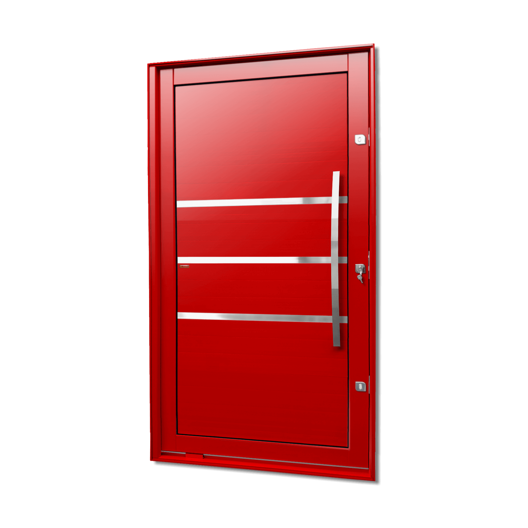 Porta Pivotante de Alumínio Evolution c/Puxador Linha Elite Vermelho