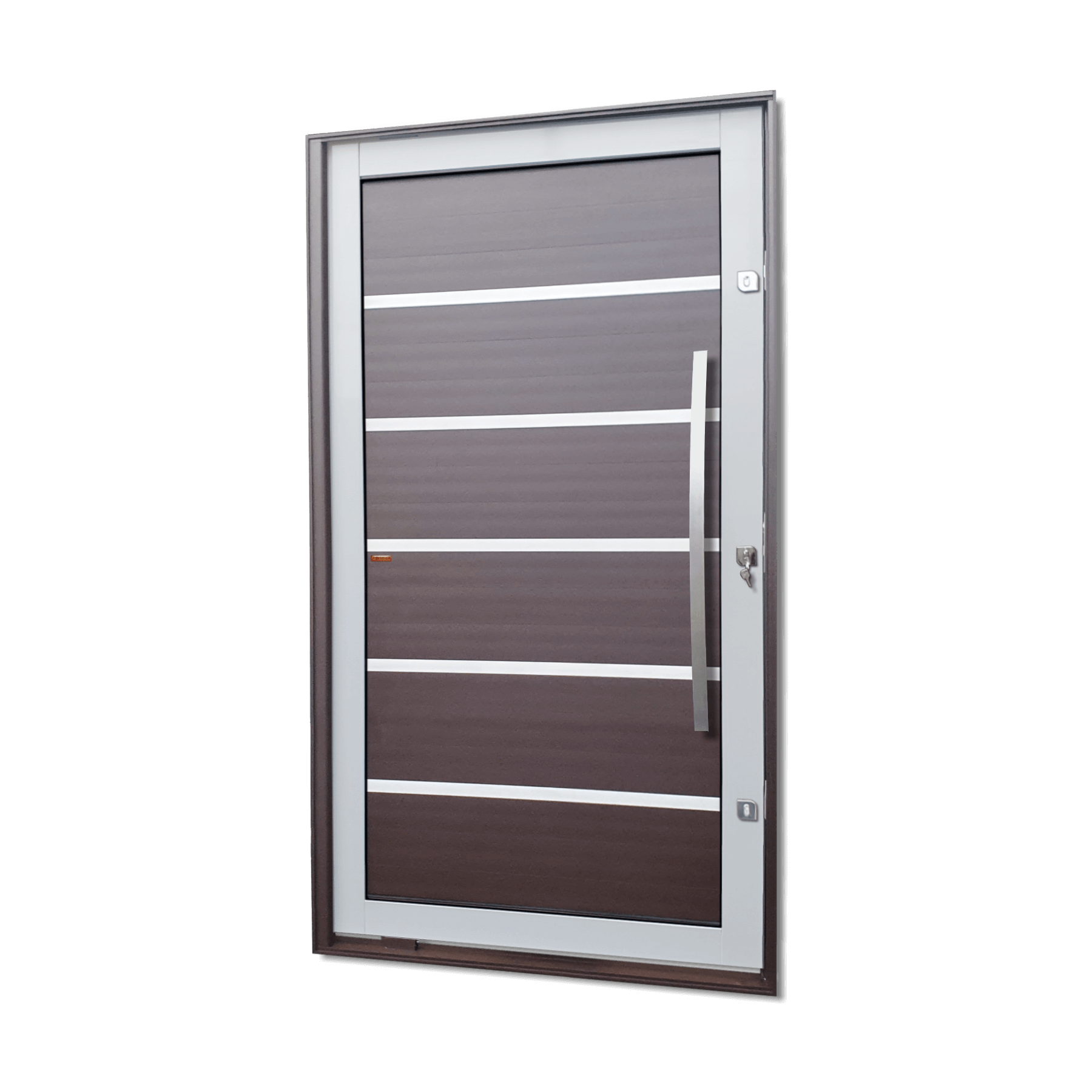 Porta Pivotante de Alumínio Premium c/Puxador Linha Elite Mix Corten