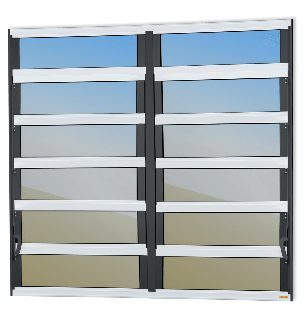 Basculante de Alumínio Elite 2 seções (4F+8M) Mix Preto