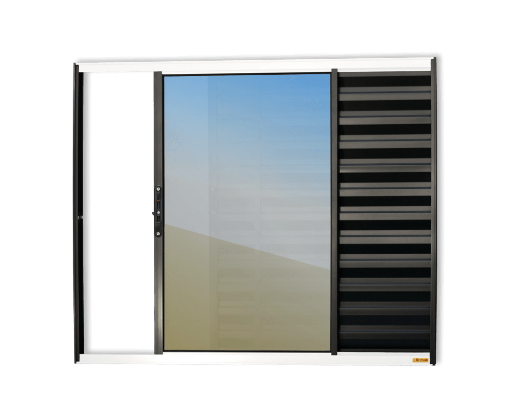 Veneziana de Alumínio 3 Folhas Mix Preto