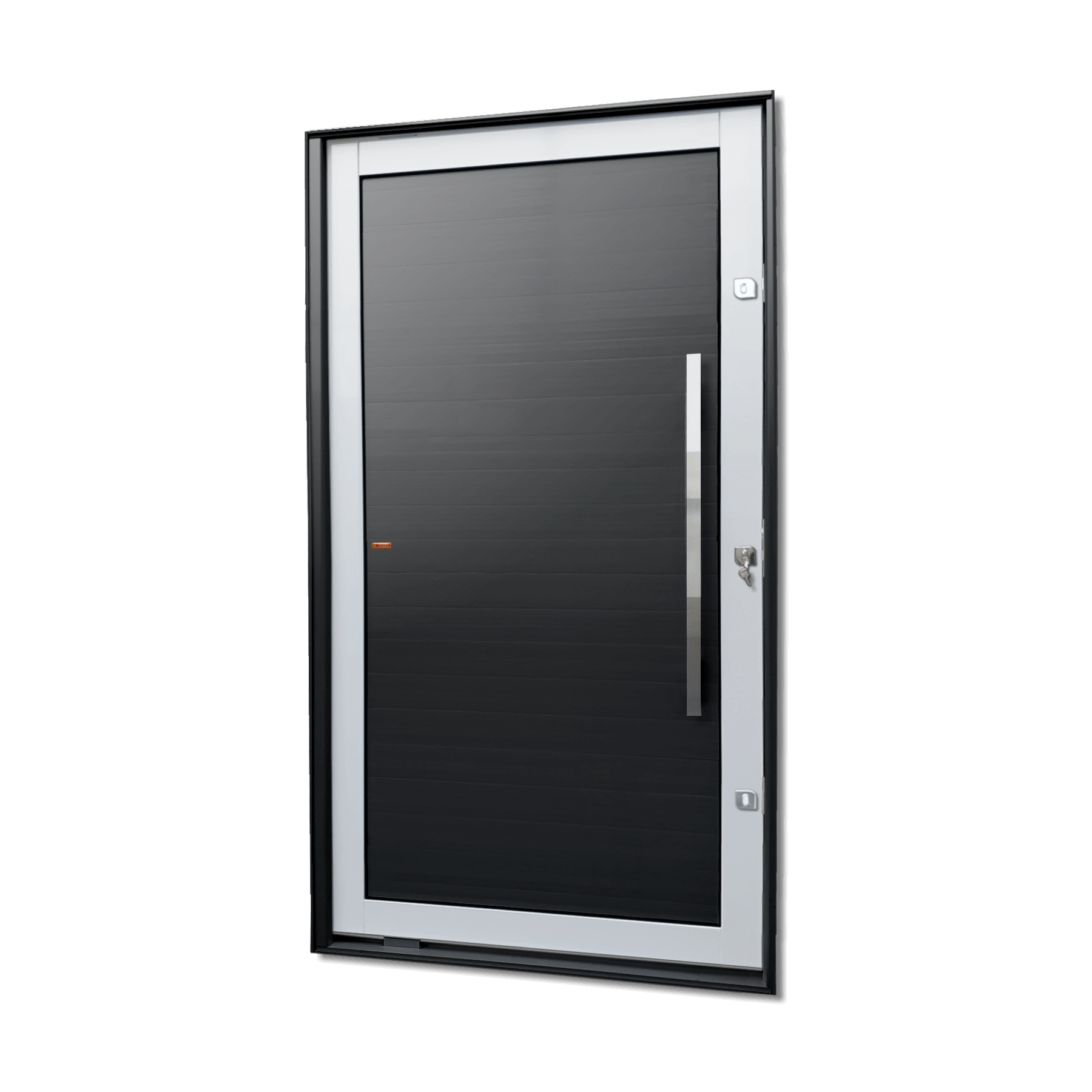 Porta Pivotante de Alumínio Lambril c/Puxador Linha Elite Mix Preto