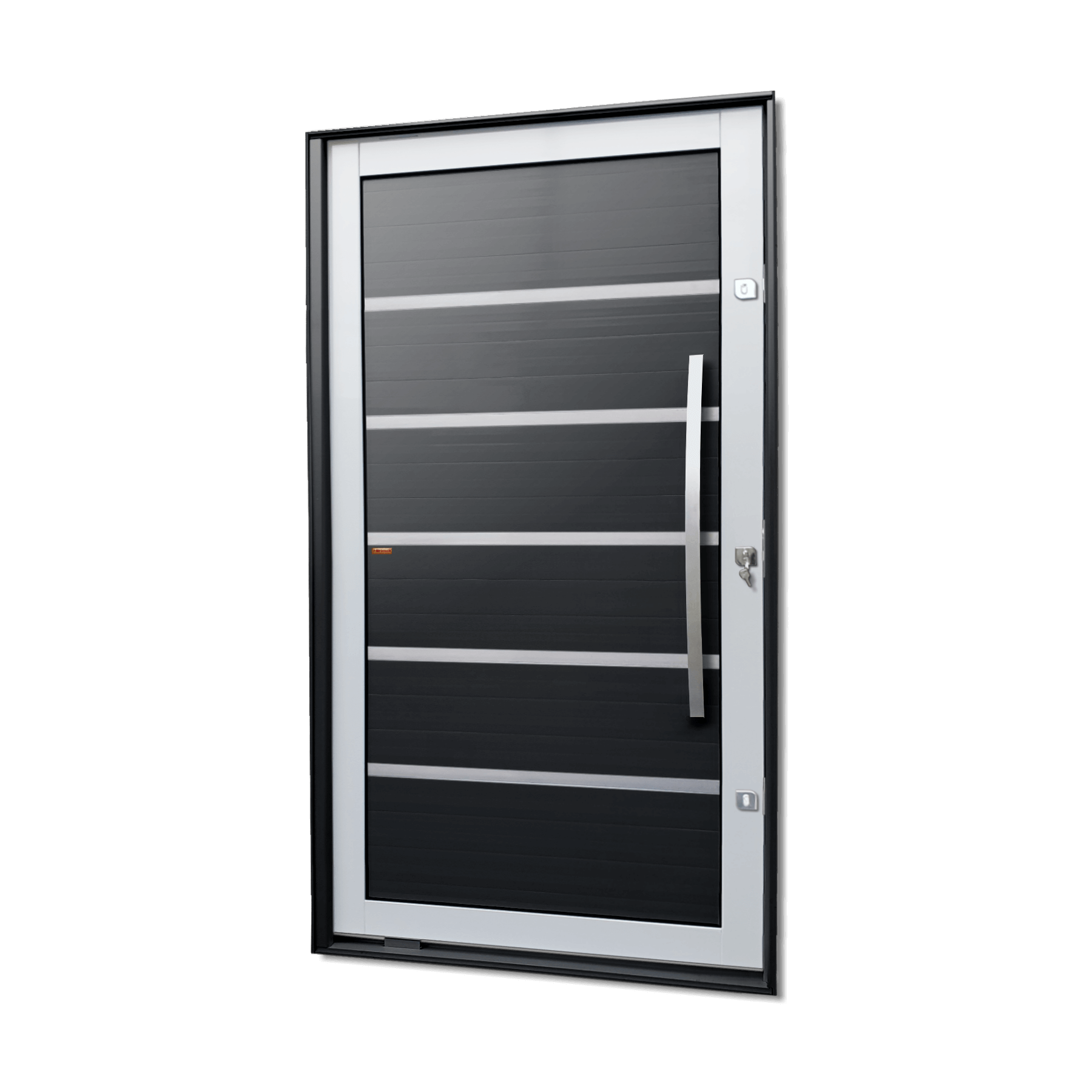 Porta Pivotante de Alumínio Premium c/Puxador Linha Elite Mix Preto