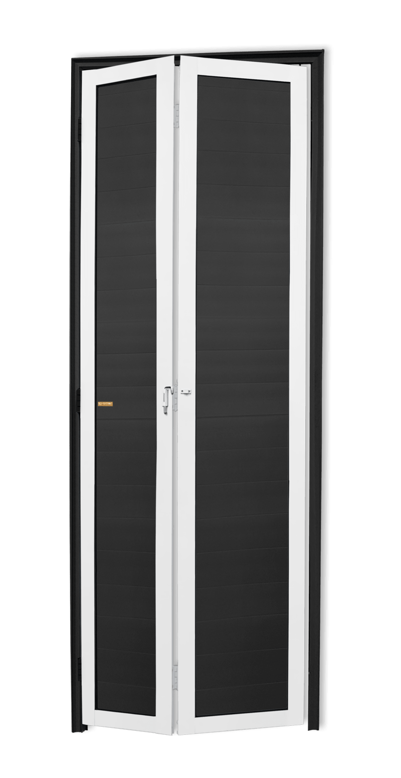 Porta de Alumínio Camarão Lambril Linha L-25 Mix Preto