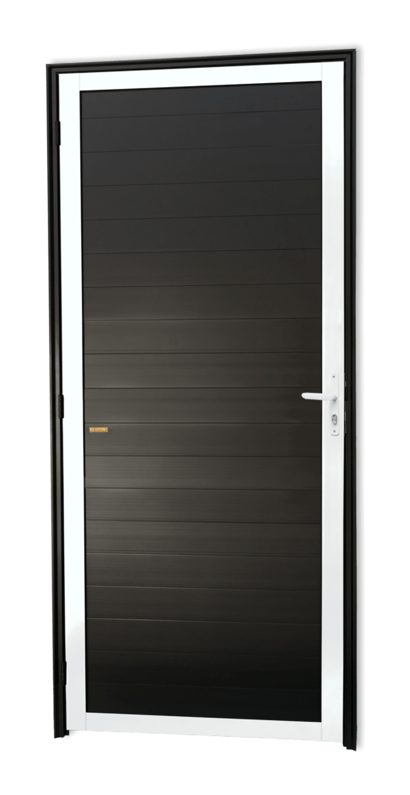 Porta de Alumínio Lambril Linha Super-25 Mix Preto