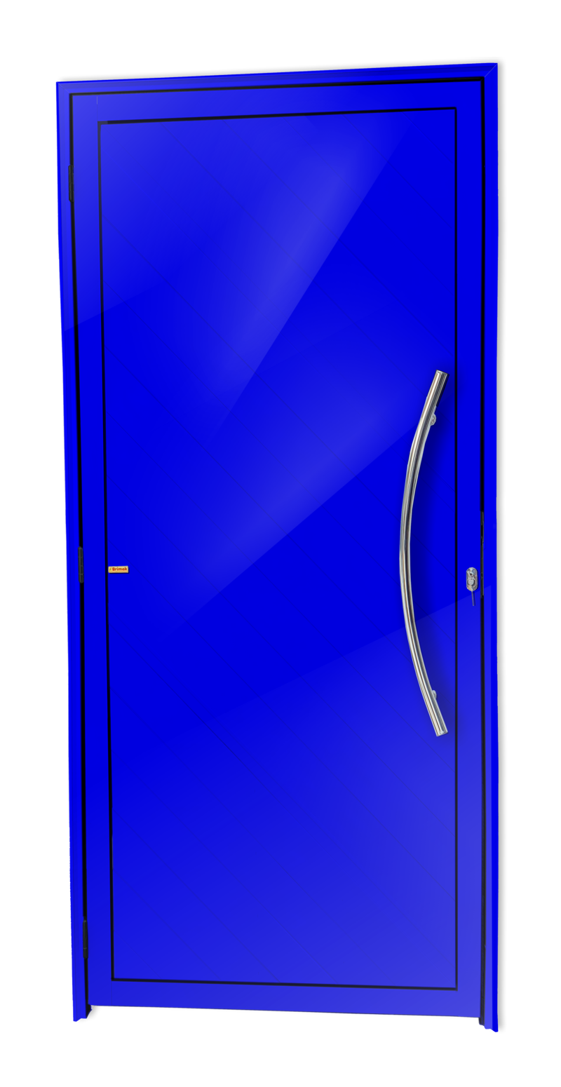 Porta de Alumínio Savana c/Puxador Linha Super-25 Azul