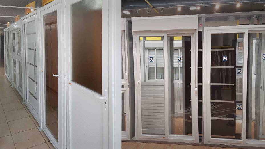 Porta pivotante de alumínio super 25