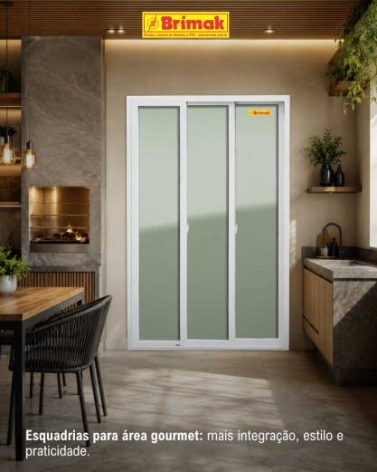 Integração da área Gourmet com Portas de Correr Brimak