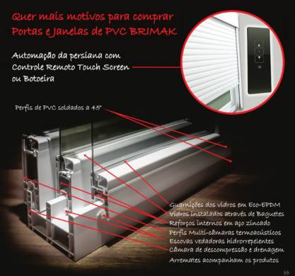 Esquadrias de PVC por dentro