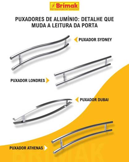 Puxadores de Alumínio Brimak