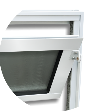 detalhe canto superior com a bascula aberta Branco