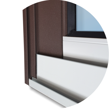 detalhe do canto inferior da janela Mix Corten