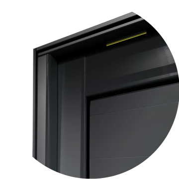 detalhe da canto superior do pivot Preto Dourado