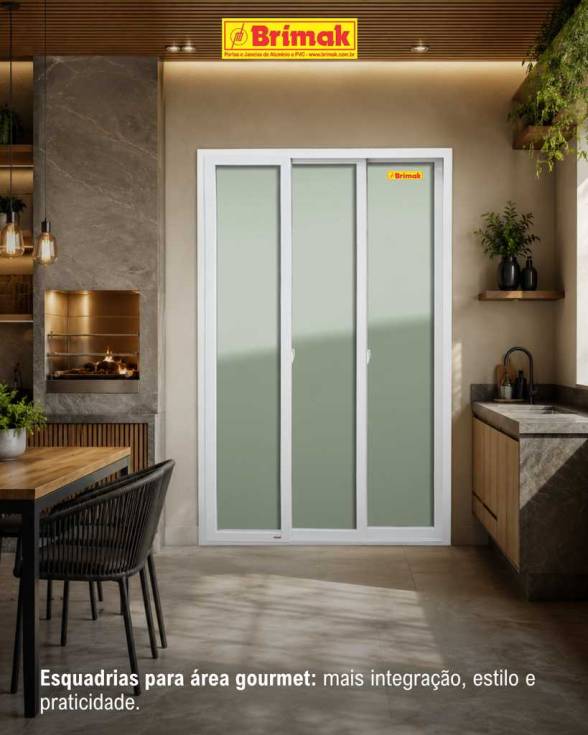 Integração da área Gourmet com Portas de Correr Brimak