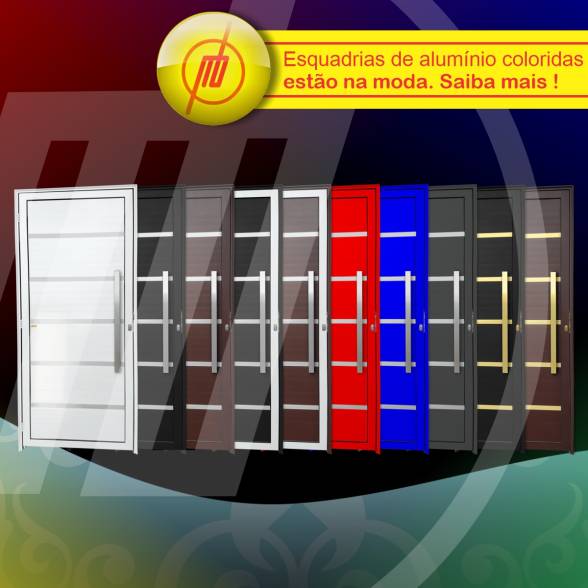 Esquadrias de alumínio coloridas estão na moda