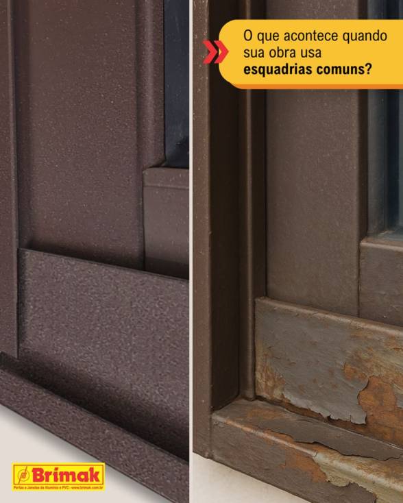 O que acontece ao usar esquadrias comuns