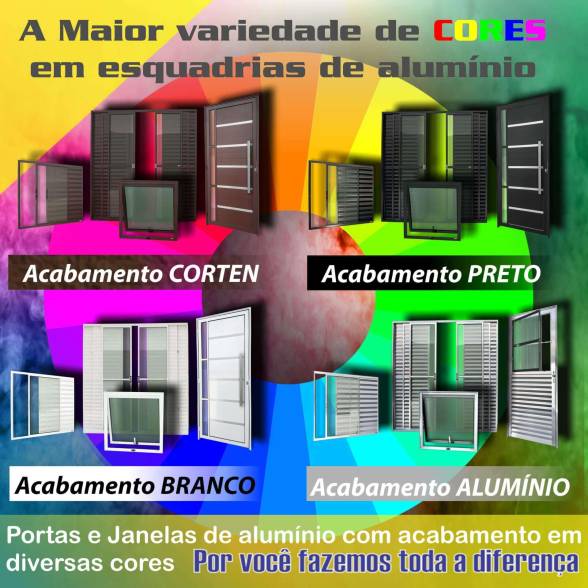 Portas e Janelas de Alumínio coloridas