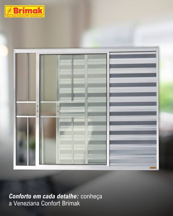 Veneziana Confort Alumínio Brilhante