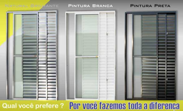 Acabamentos superficiais esquadrias de alumínio