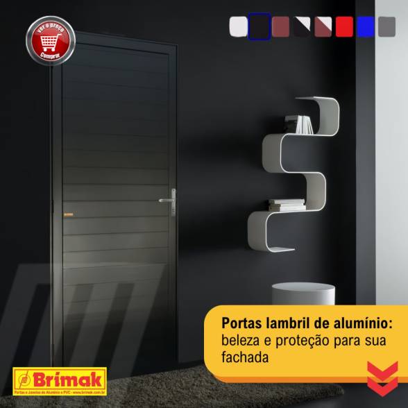 Portas Lambril de Alumínio - Escolha a Cor