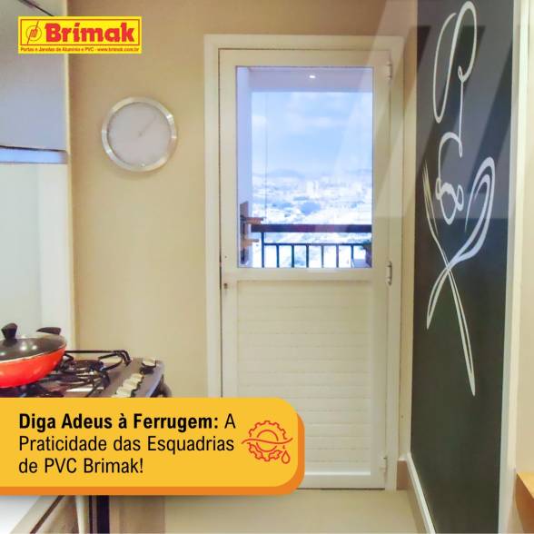 Esquadrias de PVC não enferrujam