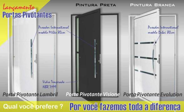 Portas Pivotantes de Alumínio BRIMAK