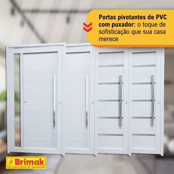 Portas Pivotantes de PVC em 4 Modelos