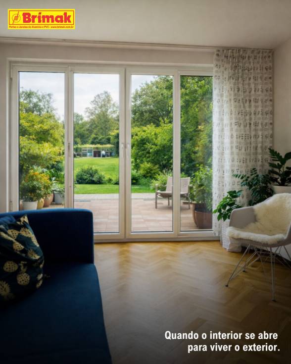 Portas de Correr conectando ambientes