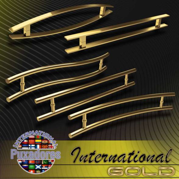 Puxadores Dourados para Porta